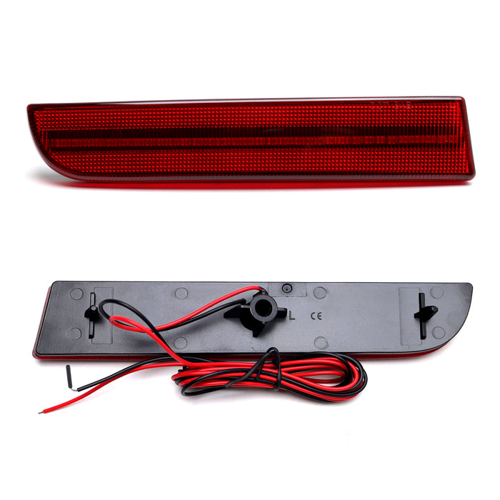 Red Lens Full LED Rear Bumper Reflectors For Lancer Evolution X, Outlander Sport