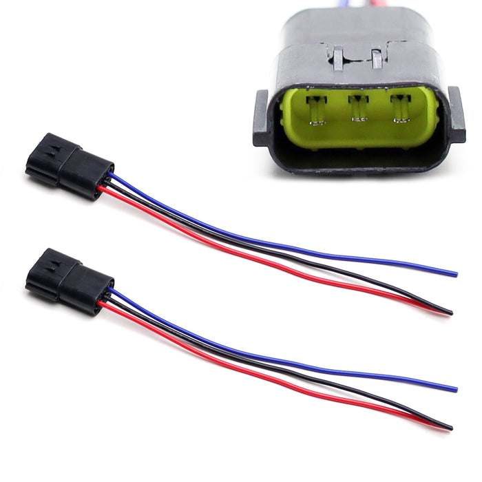 2 Pre-Wired 3-Pin Plug Adapters For Defender 2 3, NAS RDX Wipac LED Lamp Upgrade