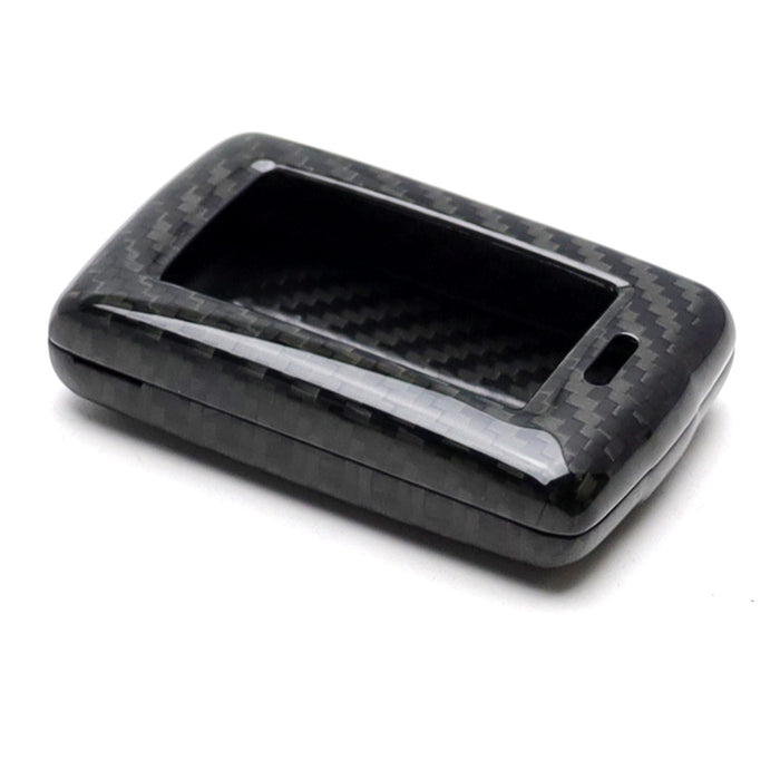 Gloss Genuine Carbon Fiber Key Fob Cover For Jeep 21-up Grand Cherokee, Wagoneer