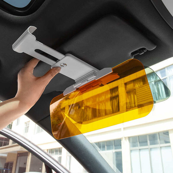 Car Truck Dark/Yellow Lens Sun & Headlight Anti-Glare UV Guard Sunvisor Extender