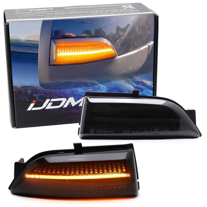 Smoked Lens LED Dynamic Sequential Mirror Lights For Ford 2019-23 Ranger Lariat