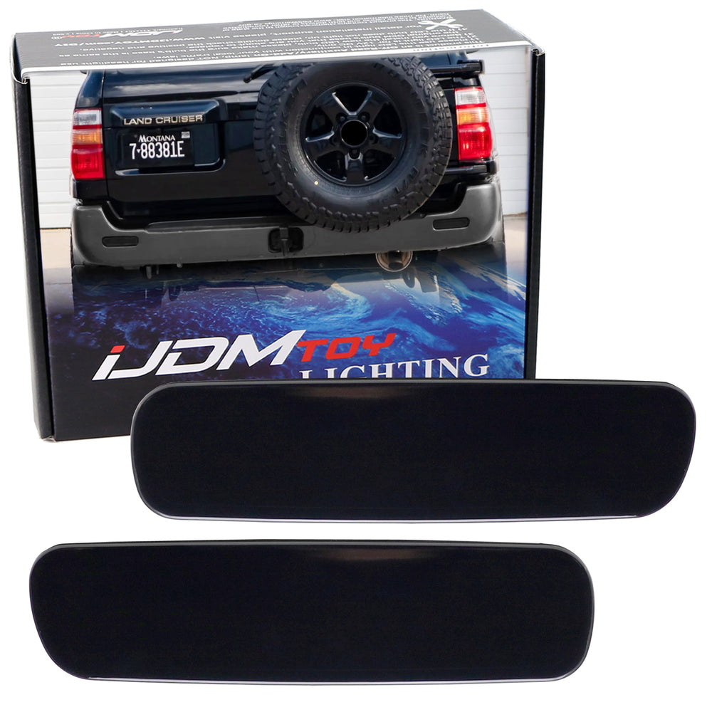 Dark Smoked Rear Bumper Reflectors For 1998-07 Toyota Land Cruiser, Lexus LX470