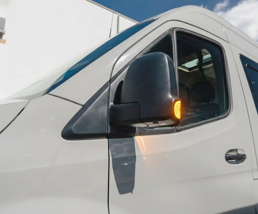 Smoke Lens Amber Full LED Side Mirror Turn Signal Lamp For 2018-up Sprinter Van