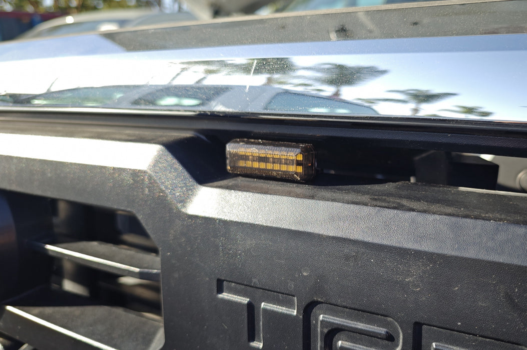 4pc Smoked Lens Amber Full LED Grille Accent Lighting Kit For Toyota 22+ Tundra