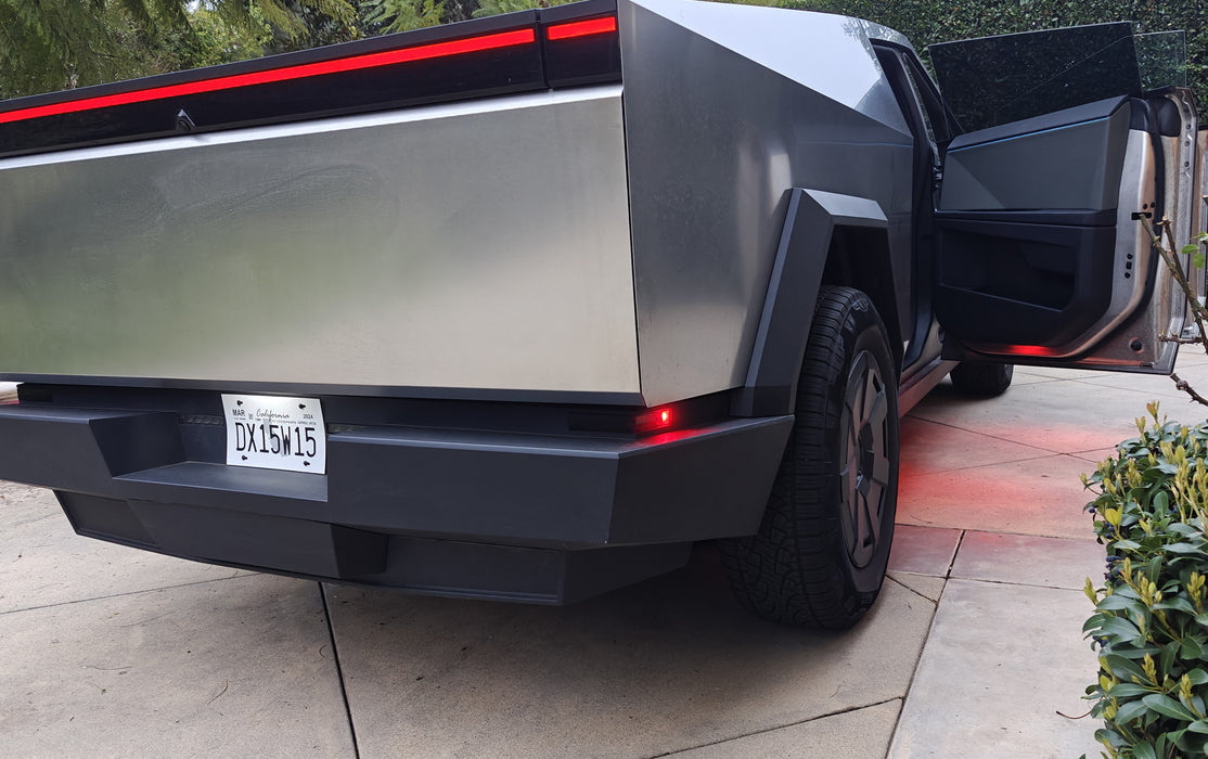Exact Fit Rear Bumper Reflector Black-Out Smoked Cover Lens For Tesla CyberTruck