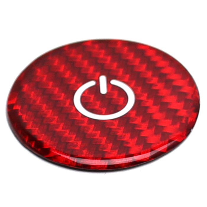 Sports Red Real Carbon Fiber Engine Start Stop Button Cover For Porsche Taycan