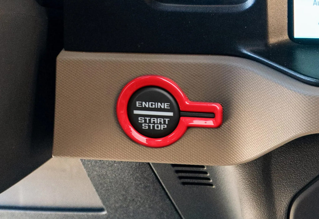 Red Engine Push Start Button Surrounding Decoration Trim For Ford 21-up Bronco