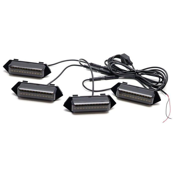 4pc Smoked White Full LED Front Grille Lighting Kit For 24-up Toyota Tacoma TRD