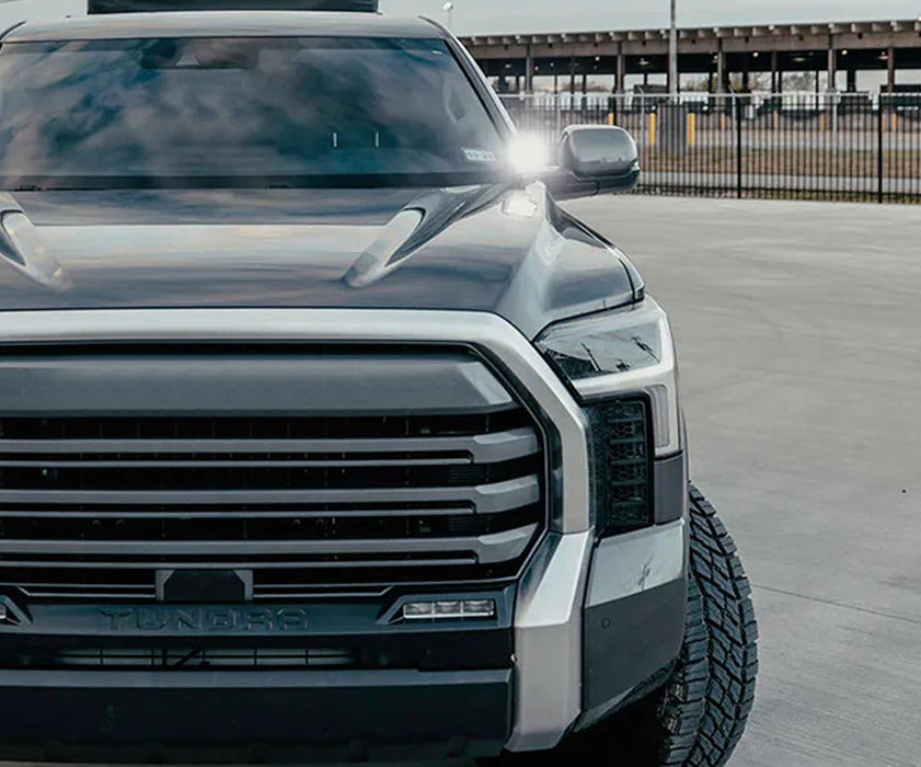 Hood Hinge Mount A-Pillar 40W LED Ditch Pod Light Kit For 2022-up Toyota Tundra