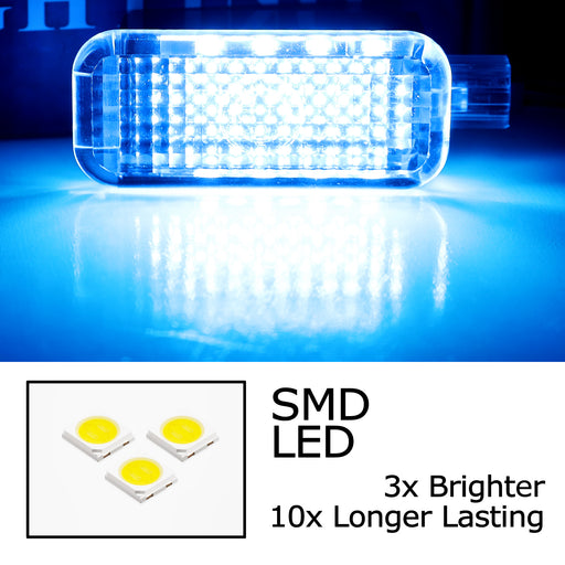 Aqua Ice Blue Full LED Footwell, Side/Under Door, Trunk Cargo Lights For Audi VW