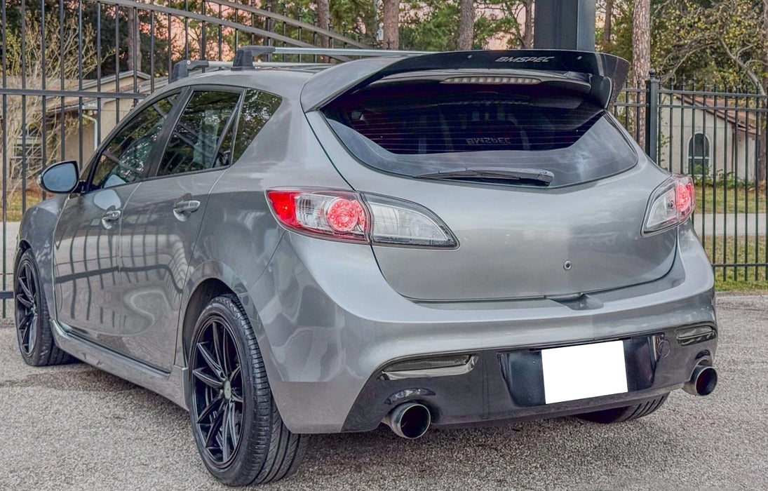 LH RH OE-Spec Smoked Rear Bumper Reflector Lens Replacements For 2010-13 Mazda 3