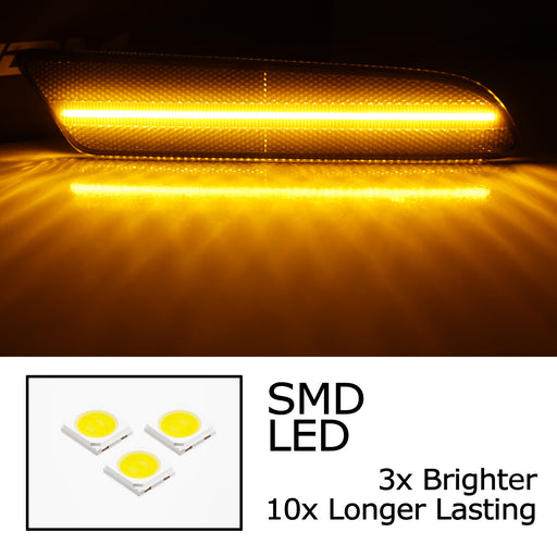 Smoke Lens Amber Full LED Front Side Marker Lights For Lexus 2002-06 ES300 ES330