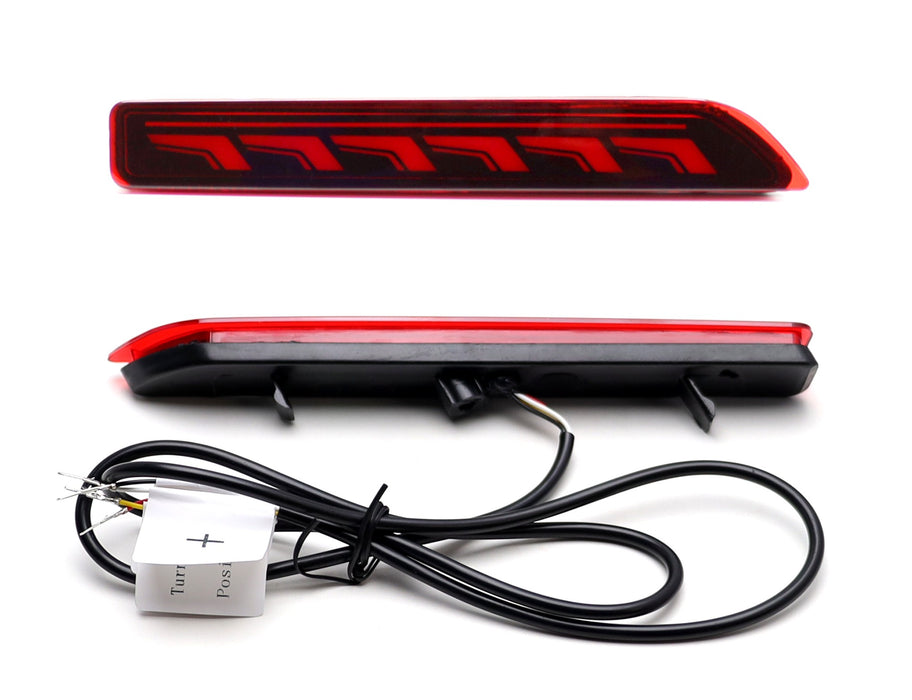 LED Bumper Reflector Brake/Sequential Signal Light For Nissan Sentra Leaf Murano