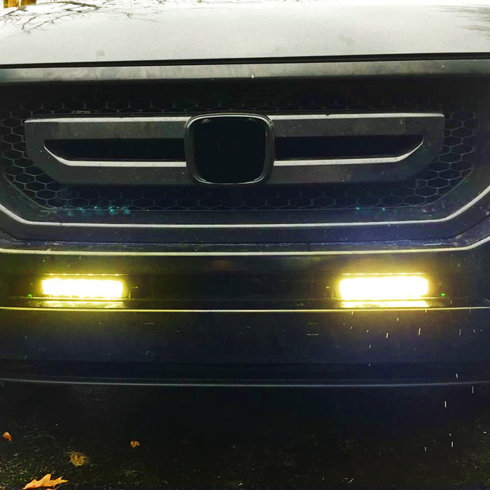 7-Inch Universal Fit 3000K Yellow High Power LED Daytime Running Lights DRL Bars