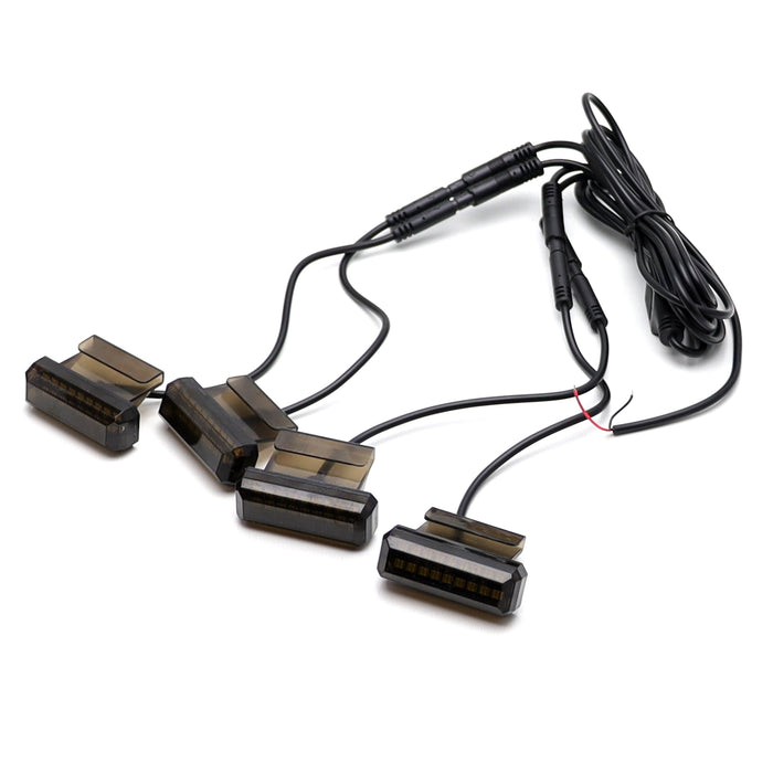 4pc Smoked Lens Amber Full LED Grille Accent Lighting Kit For Toyota 22+ Tundra