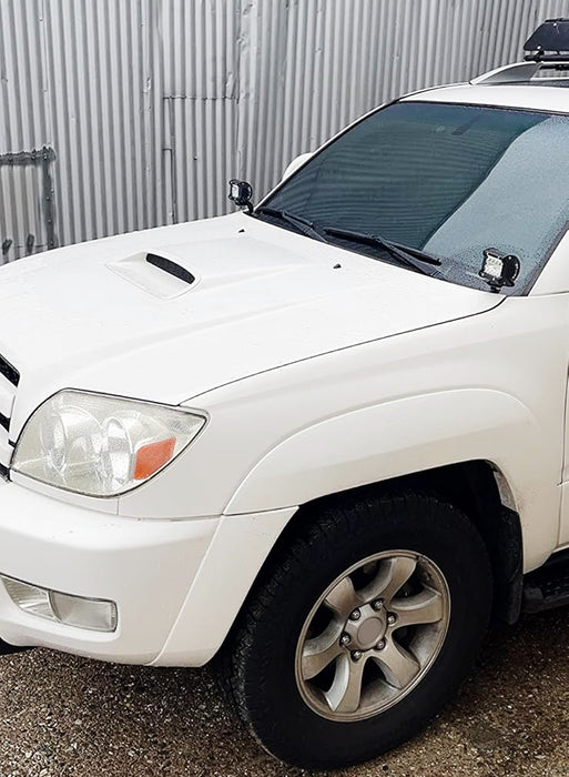 Hood Hinge Mount LED Ditch Light Bracket For Toyota 05-15 Tacoma 03-09 4Runner