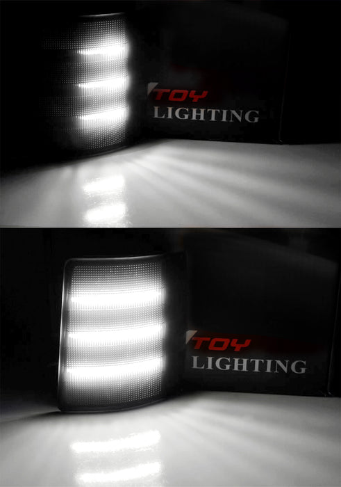 4x Smoke Lens White LED Strip Front Side Markers For Suburban K1500 C1500 Blazer