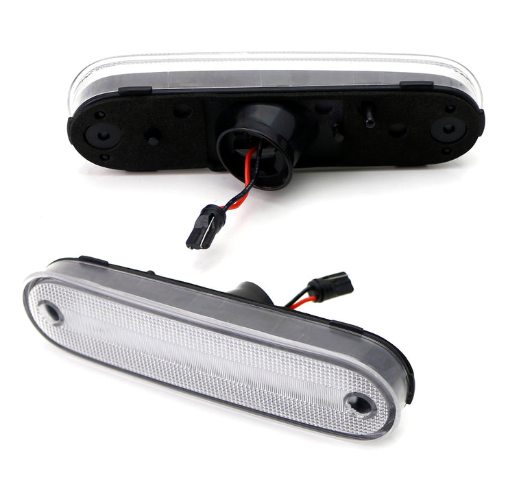 Clear Lens White Full LED Side Marker Light Kit For 90-05 Mazda Miata MX5 NA NB