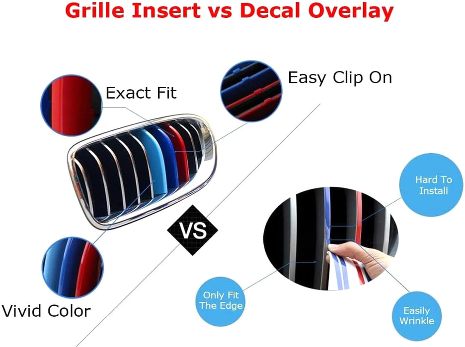 Sweden Flag Color Grille Decoration Insert Trims For 2021-up Facelift Volvo XC60