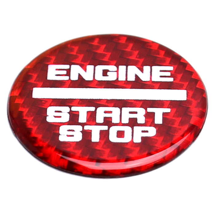 Red Real Carbon Fiber Engine Start Stop Button Trim For Ford Bronco/Bronco Sport
