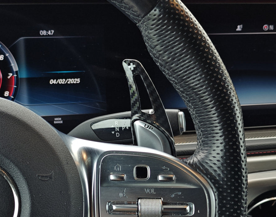 Twill-Weave "Carbon" Paddle Shifters For Mercedes AMG ONLY C E S G CLS 43 53 63