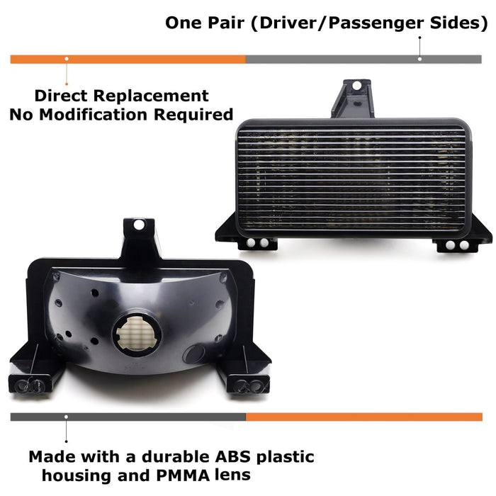 Smoked Lens OE-Spec Front Parking/Turn Signal Lights For Chevy/GMC C/K SUV Truck