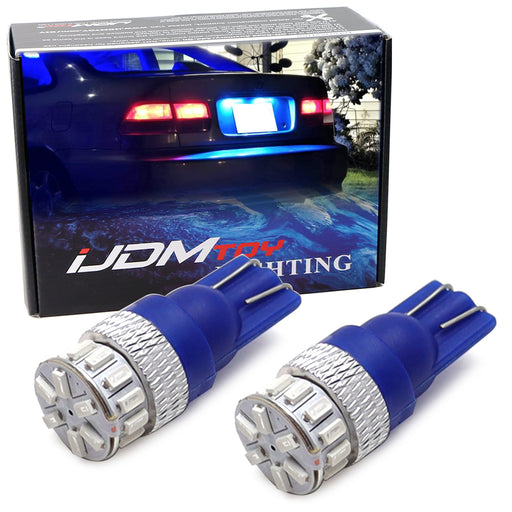 Ultra Blue 12-SMD 194 168 2825 LED Replacement Bulbs for License Plate Lights