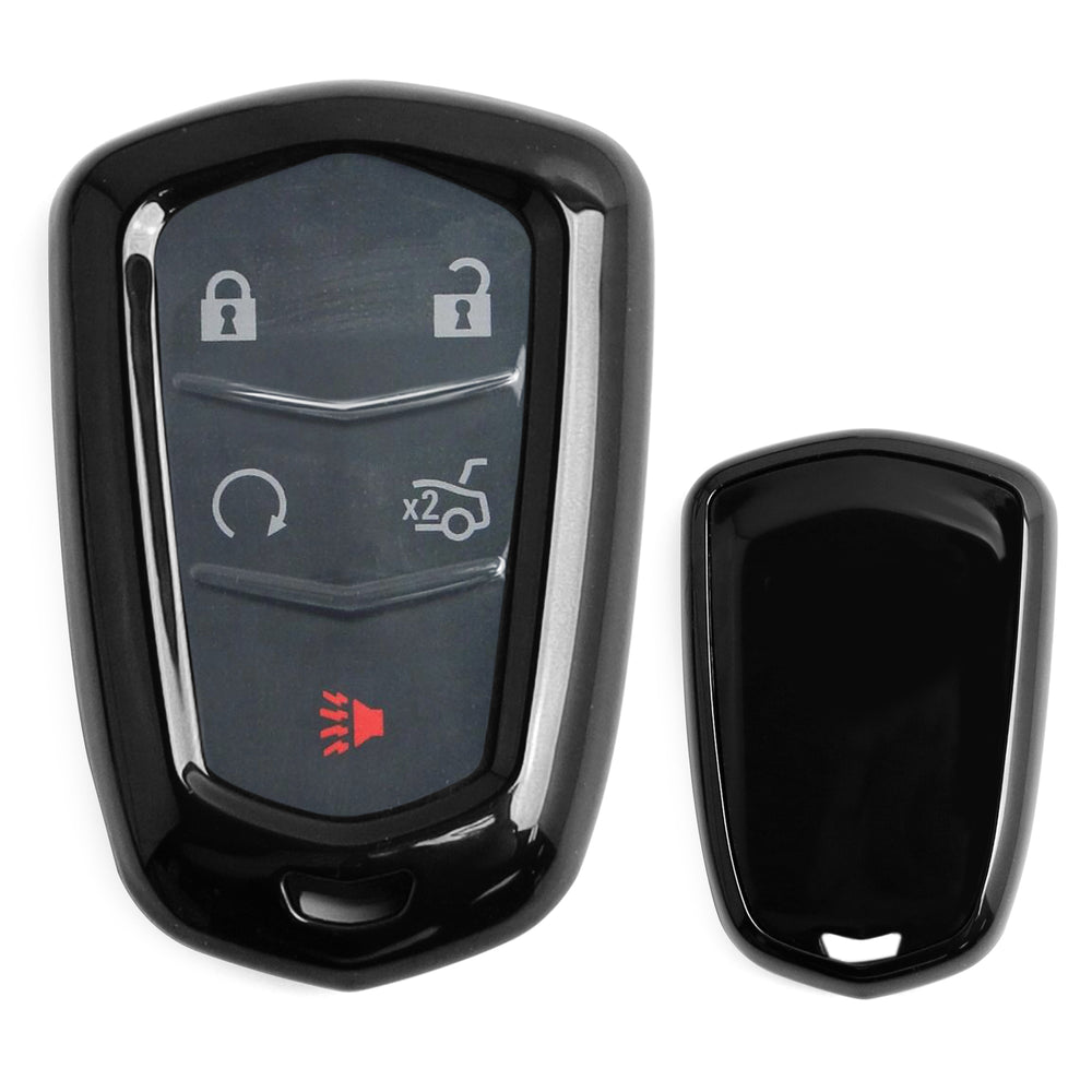 Chrome Black TPU Key Fob Case For Cadillac ATS CTS CT6 XTS XT5 ELR SRX Escalade