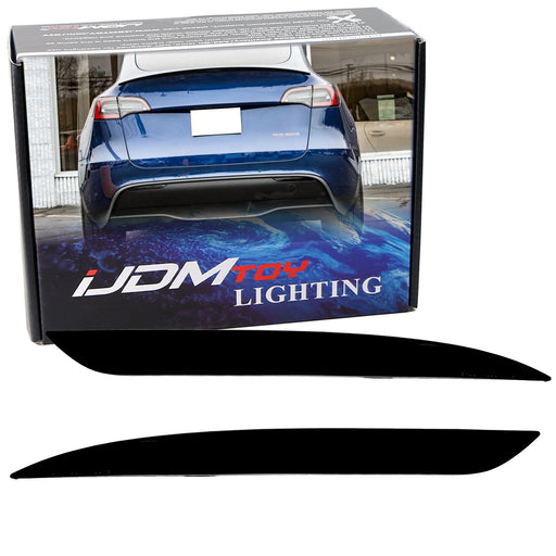 OE-Spec Smoked Lens Rear Bumper Reflector Replacements For Tesla 2020-24 Model Y