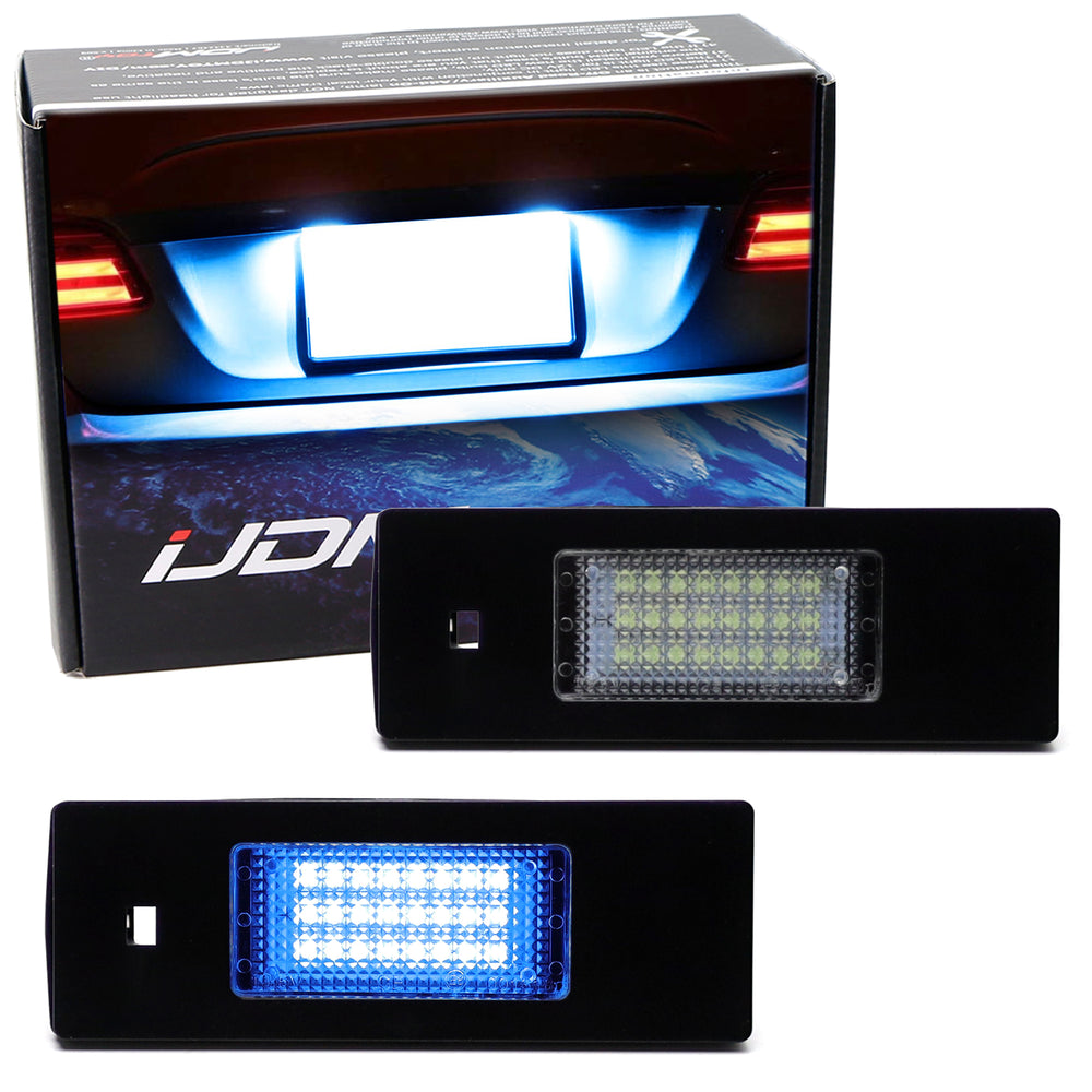 Aqua Ice Blue Full LED License Plate Lights For MINI Clubman Countryman Paceman