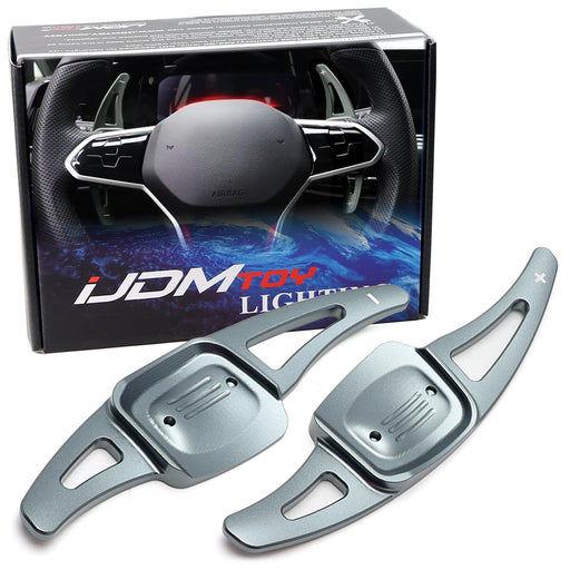 Grey Billet Aluminum Larger Paddle Shifters For Volkswagen 2022-up MK8 Golf GTI