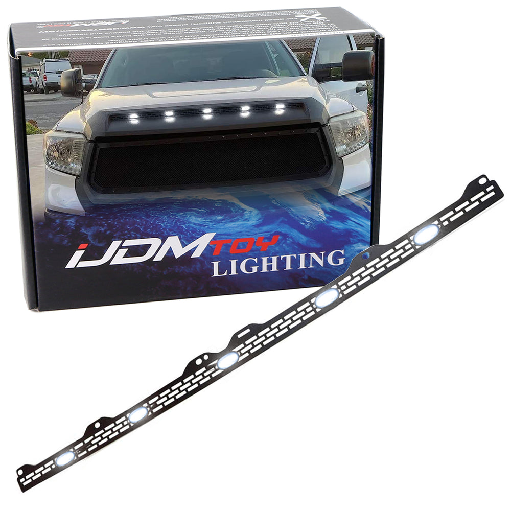 5-Section White Full LED Hood Bulge Grille Lighting Kit For 14-21 Toyota Tundra
