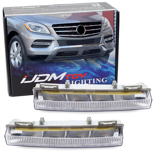 White OE-Spec LED Daytime Running Light Bars For Mercedes W166 ML-Class X204 GLK