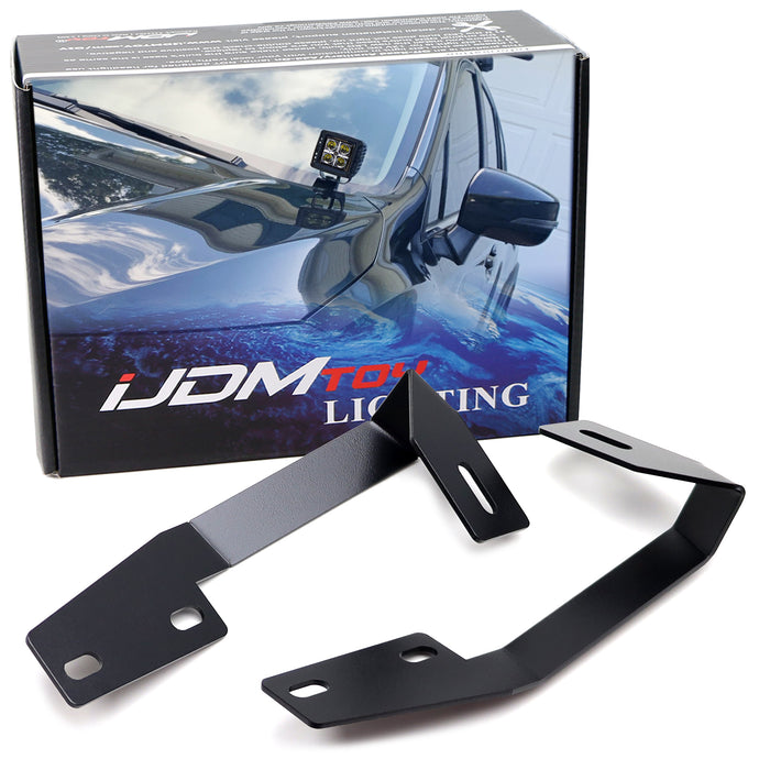 Hood Hinge Mount A-Pillar LED Ditch Light Bracket  For 18-23 Subaru Crosstrek XV