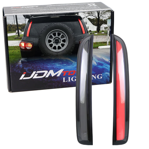 Smoked Lens LED Rear Pillar Fit Tail/Brake Light Bars For 2007-21 Toyota Sequoia