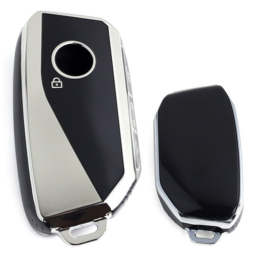 Silver Chrome TPU Smart Key Fob Cover Case For 2023-up BMW X5 X6 X7 iX i5 i7 5 7