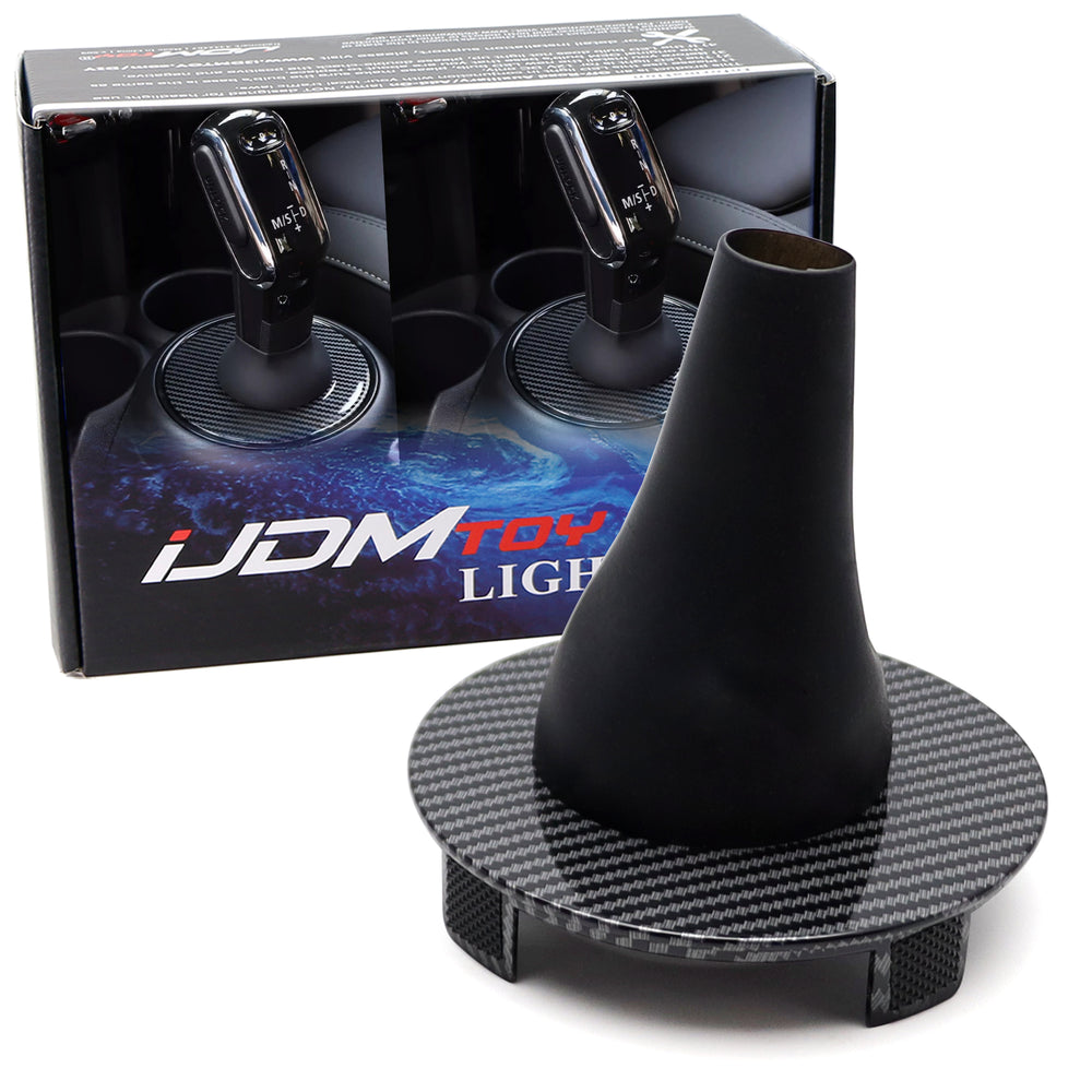 Carbon Fiber Pattern Shift Well Boot Cover For MINI 2014-18 F54 F55 F56 F57 F60