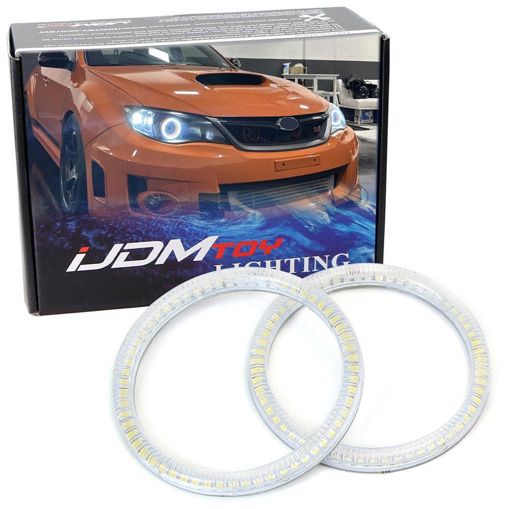 White LED Headlight Angel Eyes Halo Ring Kit For 2007-14 Subaru Impreza WRX STI