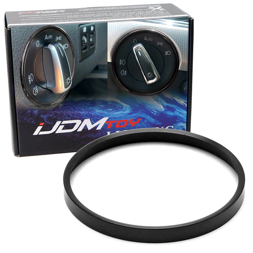 Black Headlamp Switch Surround Ring Trim For VW MK5/6 Golf GTI Jetta Passat CC