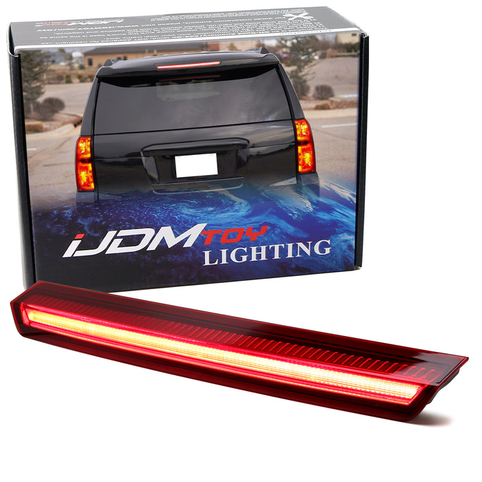 Dark Red Len Full LED 3rd Brake Light For 2015-20 Chevy Surbuban Tahoe GMC Yukon