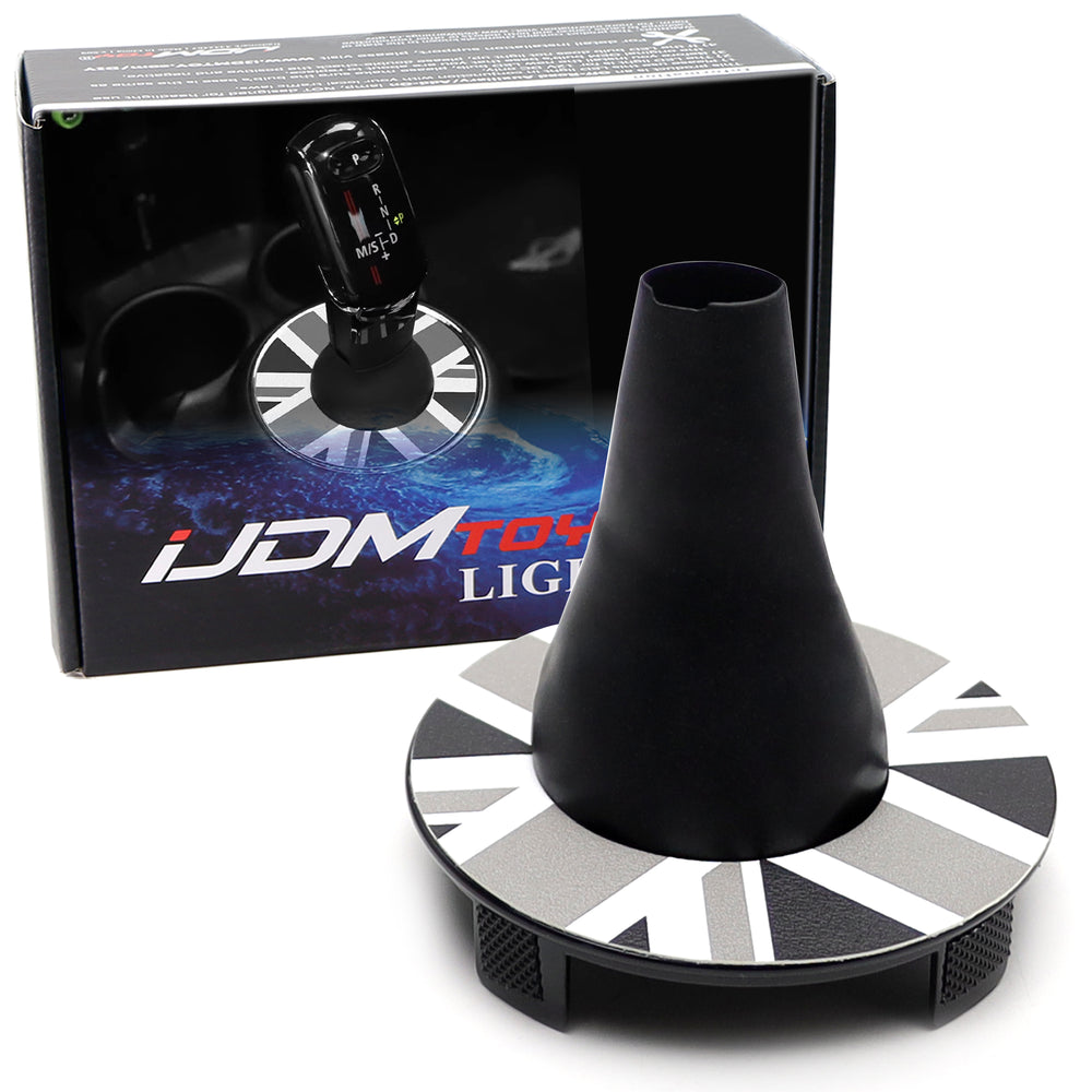 Black Union Jack Design Shift Well Boot Cover For MINI 14-18 F54 F55 F56 F57 F60