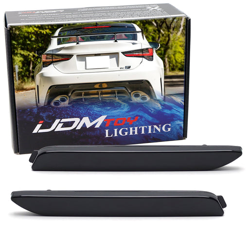 OE-Spec Smoke Lens Rear Bumper Reflectors For Lexus IS RC NX, Toyota RAV4 Sienna