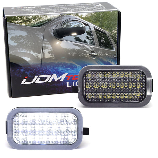 White Full LED Under Mirror Lights For 07-14 Chevy Silverado Suburban GMC Sierra
