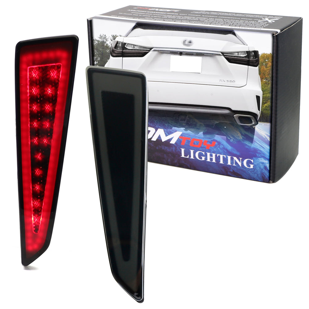 Smoked Lens Full LED Rear Bumper Reflector Lights For Lexus 2015-19 RX ...
