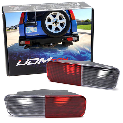 Clear & Red Lenses Lower Rear Bumper Reverse/Rear Fog Lamp For 99-04 Discovery 2