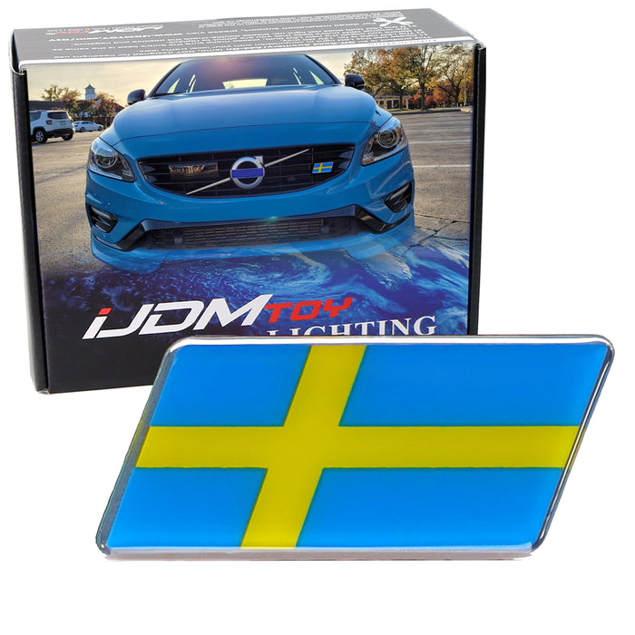 Swedish Gold Nordic Cross Grille or Trunk Emblem Badge For Volvo Saab Scania etc