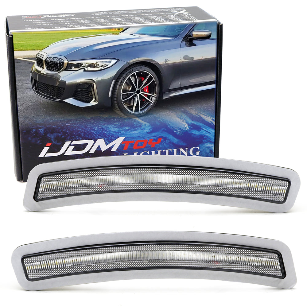 Euro Clear Front Bumper Side Marker Reflex For BMW G20 3 Series G22/G23 4 Series