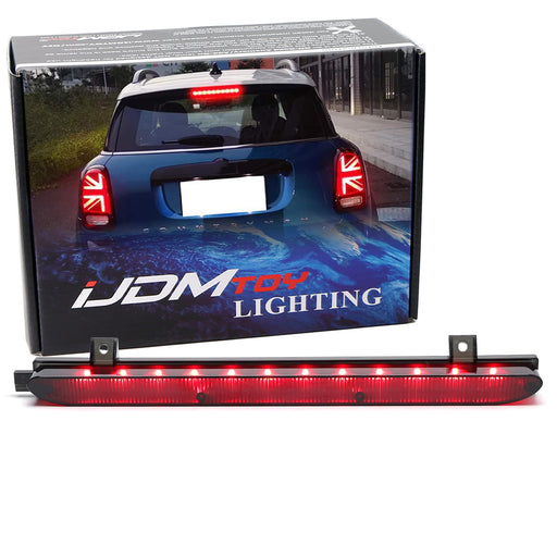 Smoked Lens Red LED Rear Windshield High Mount 3rd Brake Light For 2007-18 MINI