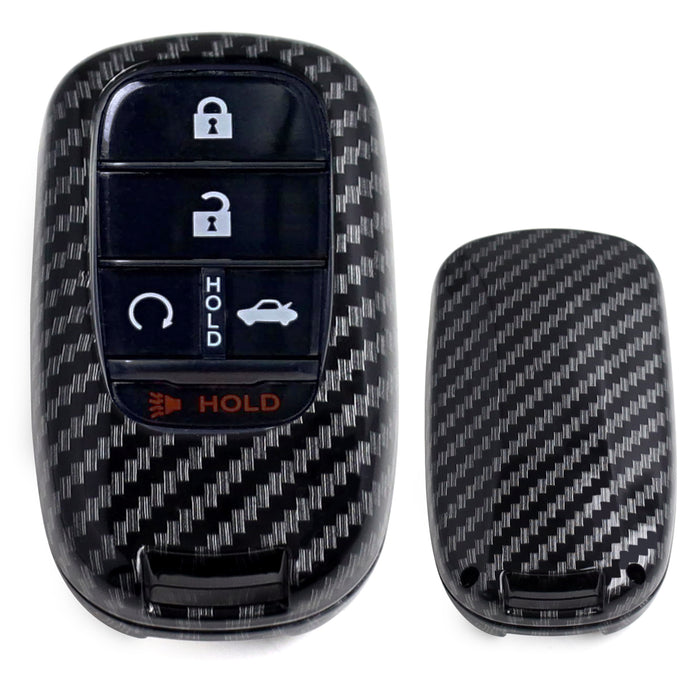 Carbon Pattern Plastic Case Shell For Honda Accord Civic CRV Odyssey Gen2 KeyFob