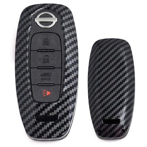 Carbon Pattern Key Fob Case For Nissan 22+ARIYA Rogue Kicks Pathfinder Smart Key